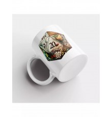 Кружка керамическая DnD D20 с цветами